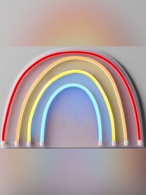 Colorful Rainbow LED Wall Light - Red, Peach, Yellow, Blue